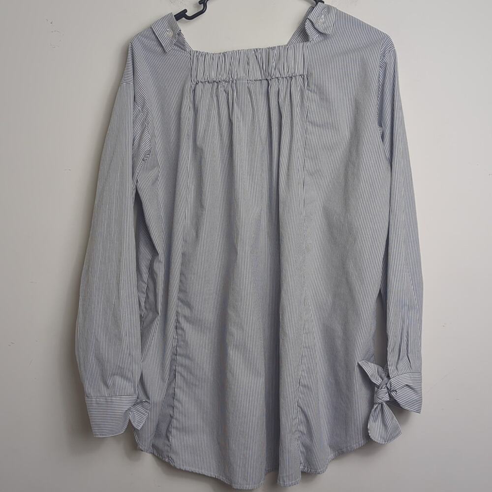 Prairie Button Down Split Double Collar Cotton St… - image 2